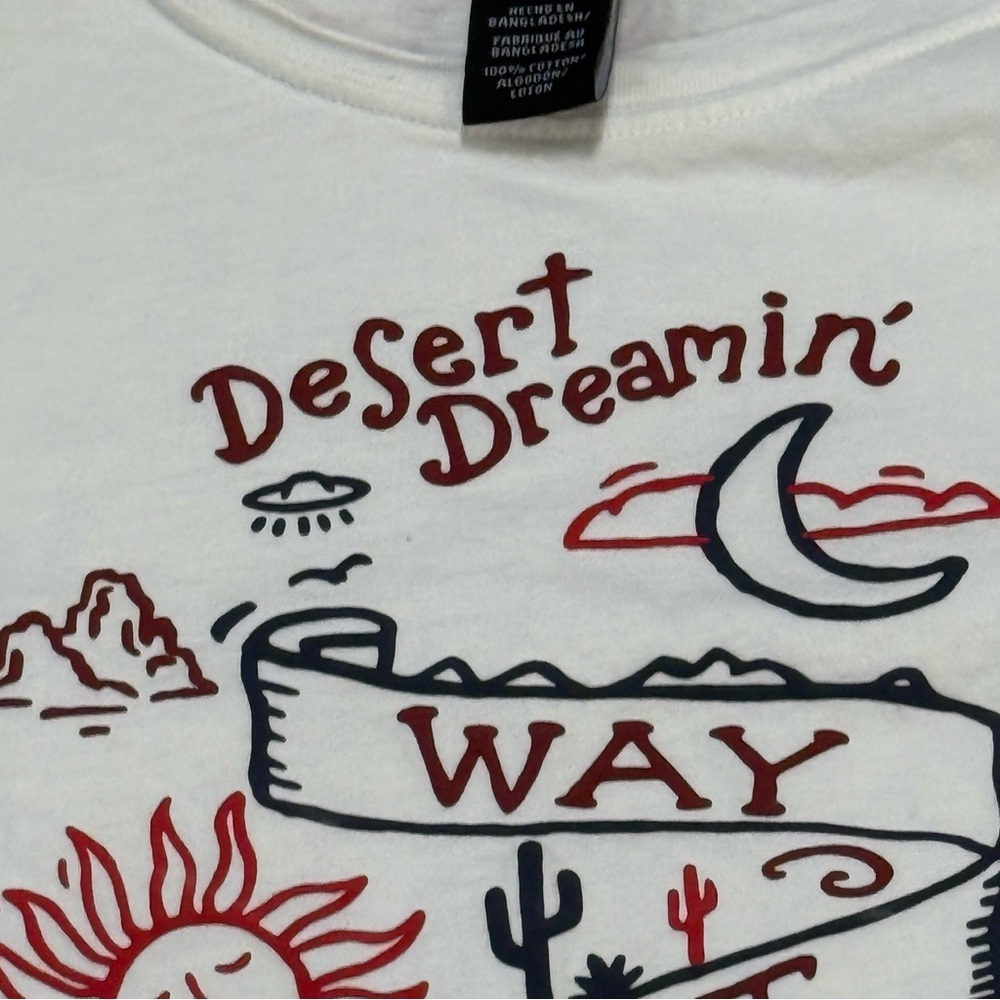 Wrangler Retro White Desert Dreamin' Long Sleeve Graphic Tee Medium - Picture 4 of 14